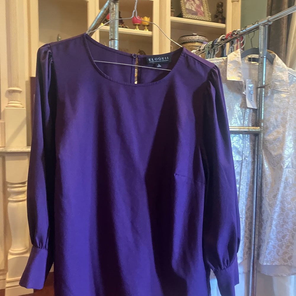 Eloquii Deep Purple Women's Blouse